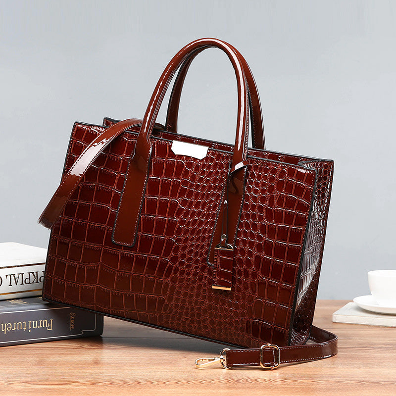 Luxury Crocodile Pattern Tote Bag