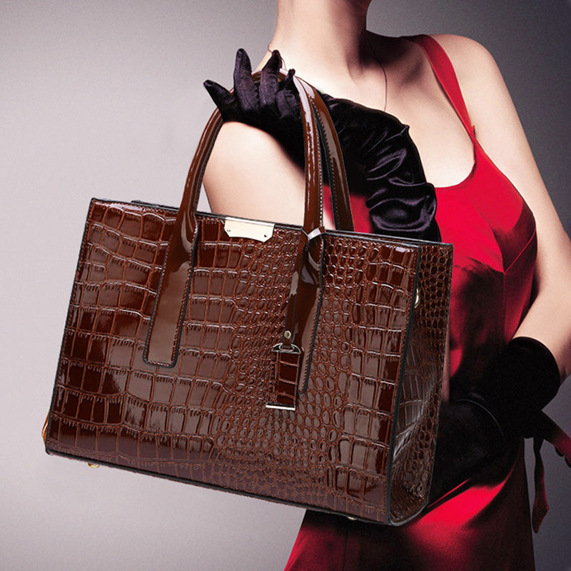 Luxury Crocodile Pattern Tote Bag