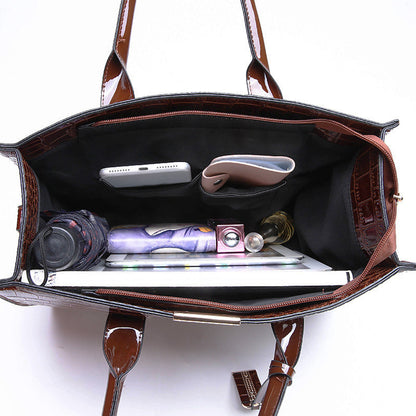 Luxury Crocodile Pattern Tote Bag