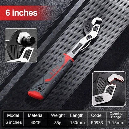 Heavy Duty Adjustable Locking Pipe Wrench Tool - Befez