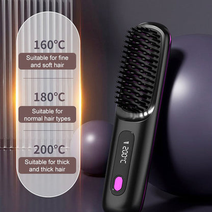 Fast Wireless Ceramic Flat Iron Comb
