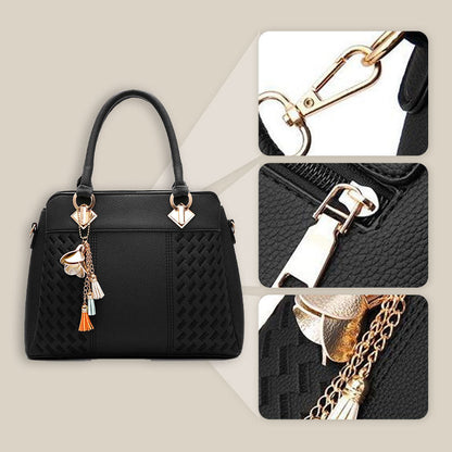 Stylish Ladies Handbag with Chain Tassel Detail