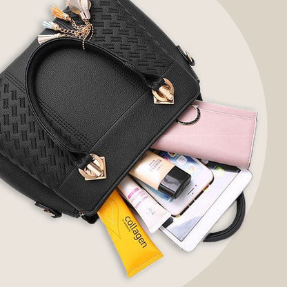 Stylish Ladies Handbag with Chain Tassel Detail