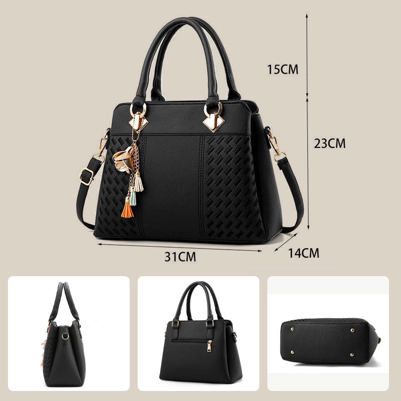 Stylish Ladies Handbag with Chain Tassel Detail