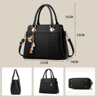 Stylish Ladies Handbag with Chain Tassel Detail