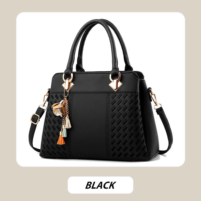 Stylish Ladies Handbag with Chain Tassel Detail