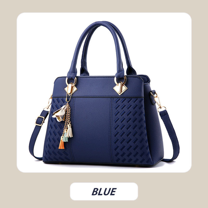 Stylish Ladies Handbag with Chain Tassel Detail