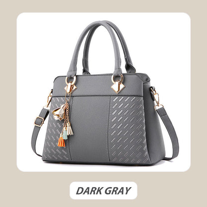 Stylish Ladies Handbag with Chain Tassel Detail