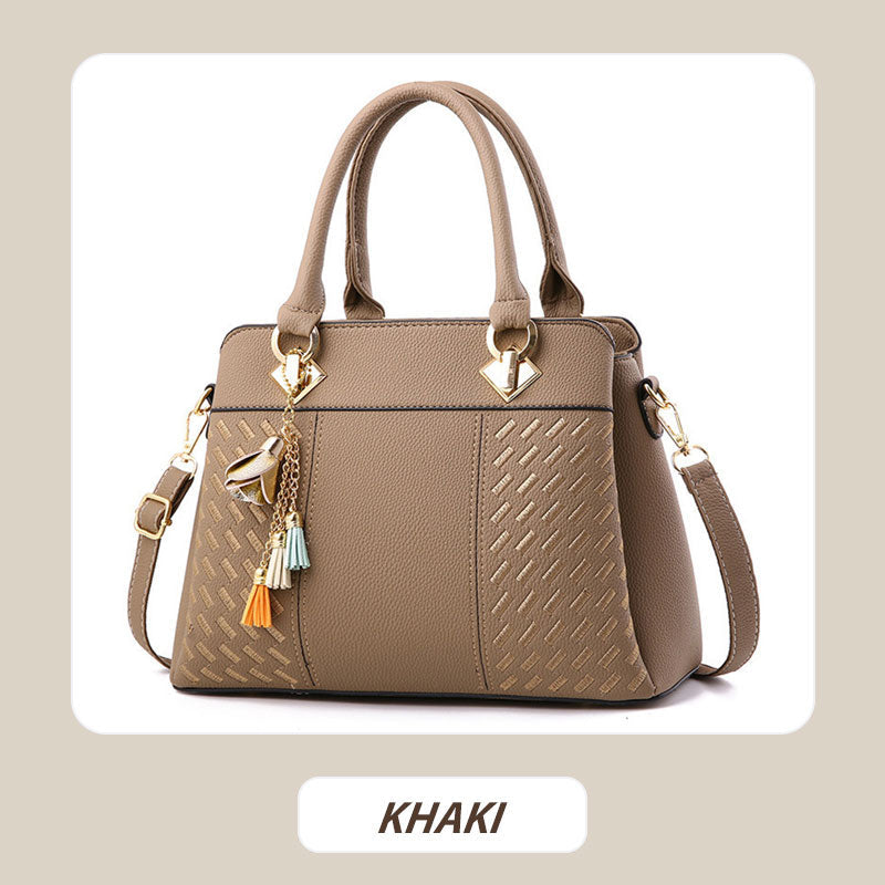 Stylish Ladies Handbag with Chain Tassel Detail
