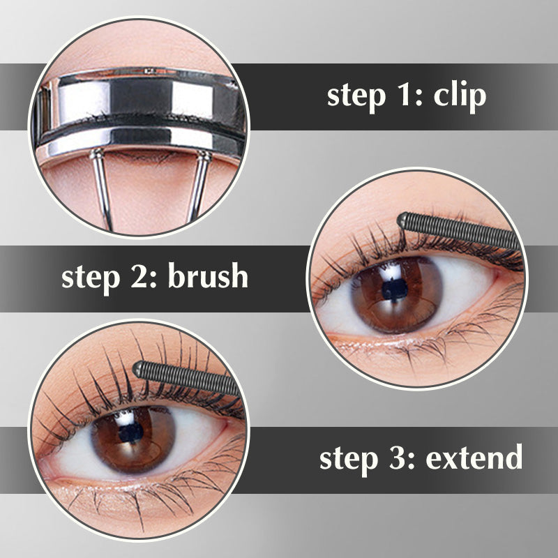 Easy Use 3D Metal Eyelash Curler Mascara - Smudge Proof