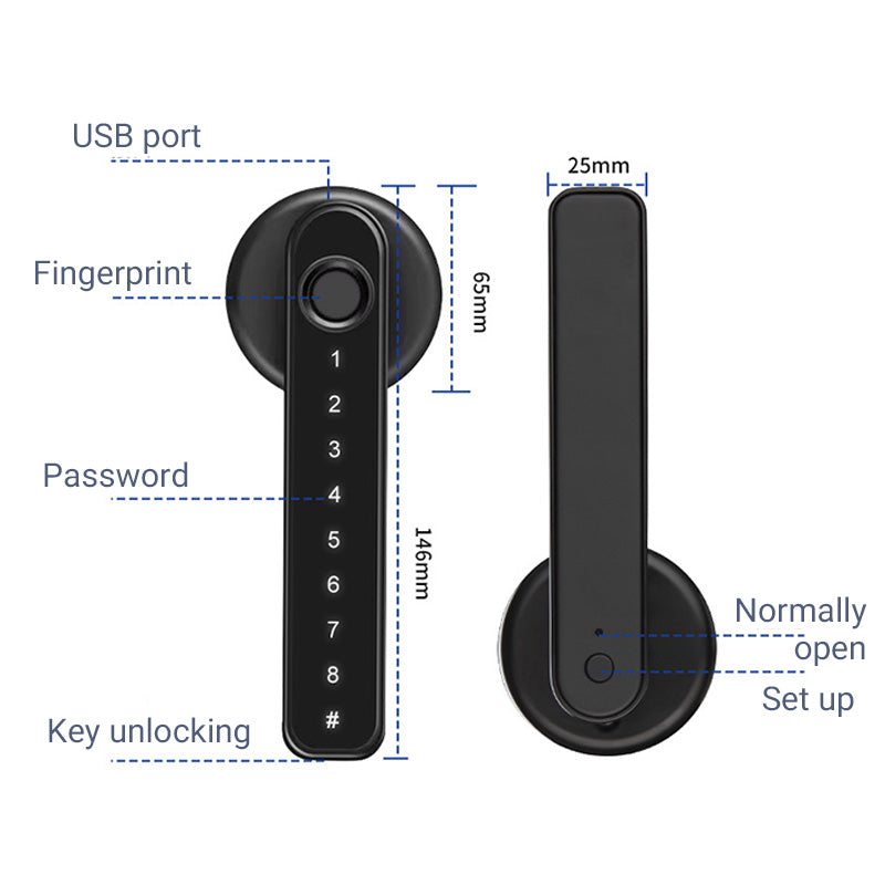 Secure Digital Door Lock with Bluetooth Keyless Entry