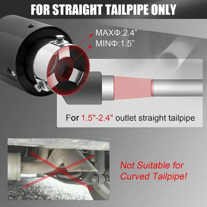 Befez | LED Muffler Tip - Carbon Fiber with Flame Design