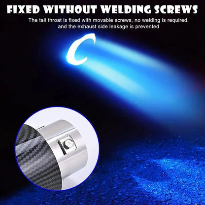 Befez | LED Muffler Tip - Carbon Fiber with Flame Design