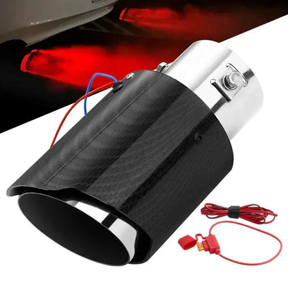 Befez | LED Muffler Tip - Carbon Fiber with Flame Design