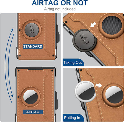 Slim Leather Wallet for Men with RFID Blocker