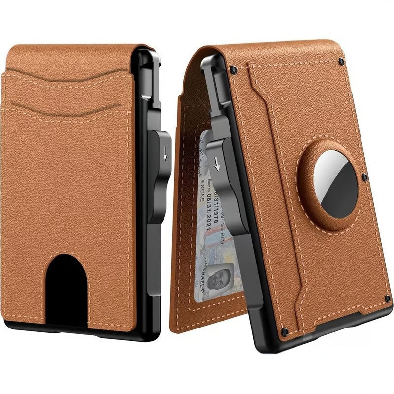 Slim Leather Wallet for Men with RFID Blocker