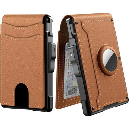 Slim Leather Wallet for Men with RFID Blocker