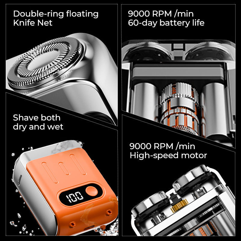Compact Travel Rechargeable Men's Shaver