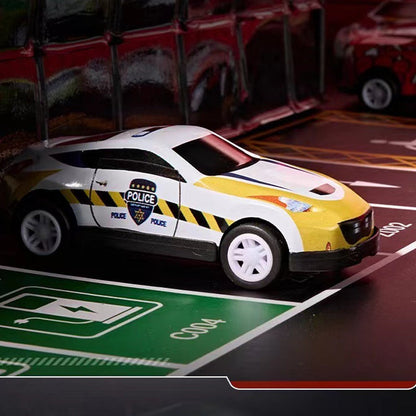 Compact Mini Car Playset with Garage for Children