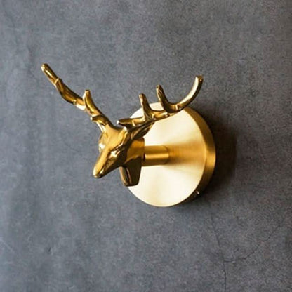Stylish Animal Wall Hook Rack with Gold Finish