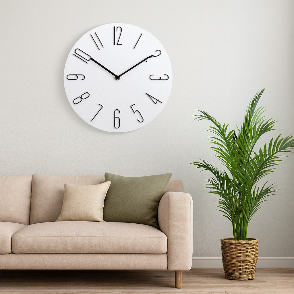 Quiet Contemporary Battery Wall Clock - Befez