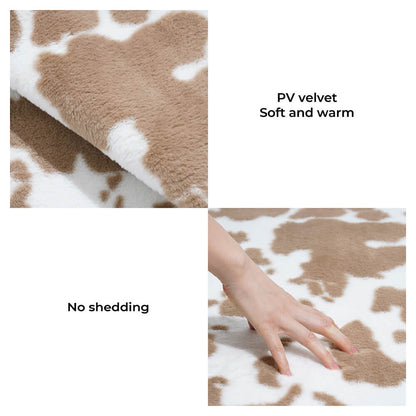 Soft Plush Animal Blanket with Cow Design