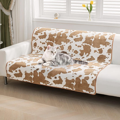 Soft Plush Animal Blanket with Cow Design