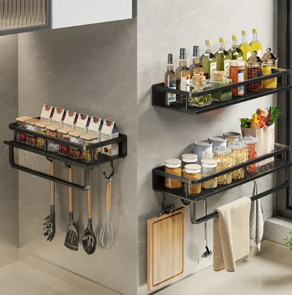 Space Saving Kitchen Wall Shelf Storage Unit