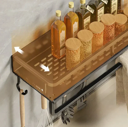 Space Saving Kitchen Wall Shelf Storage Unit