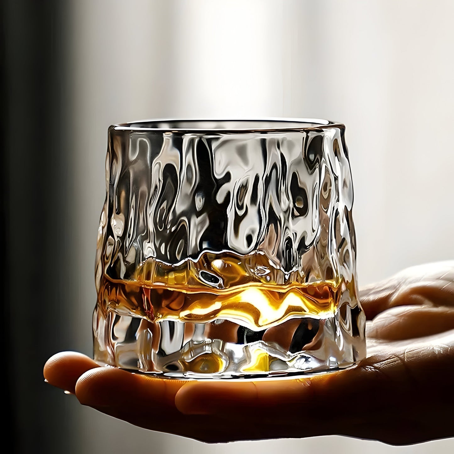 Premium Whiskey Glass with Unique Ribbed Pattern - Befez