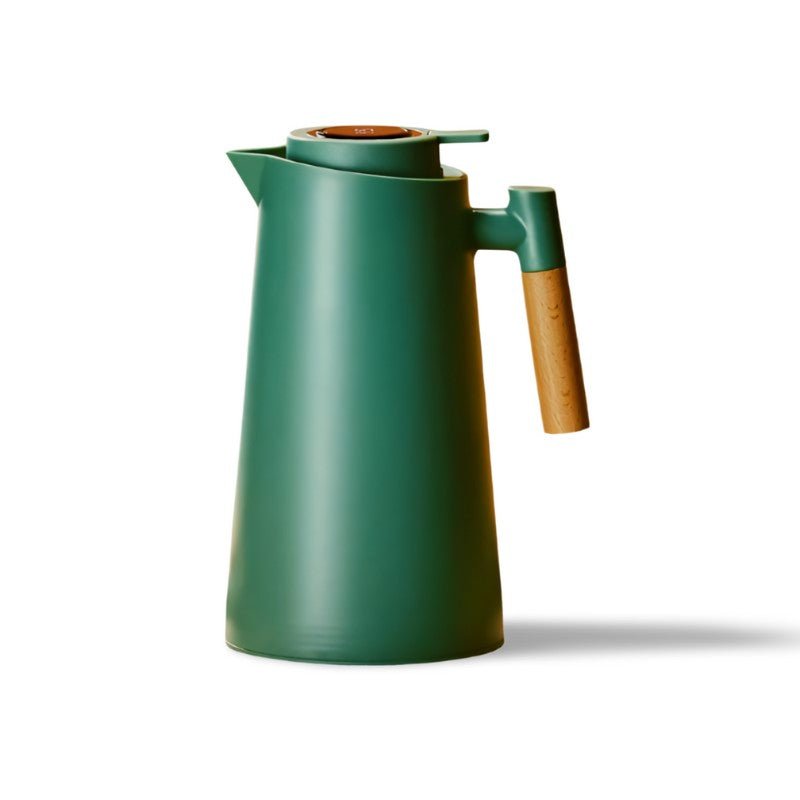 Smart Thermal Jug with Touchscreen and Wood Grip