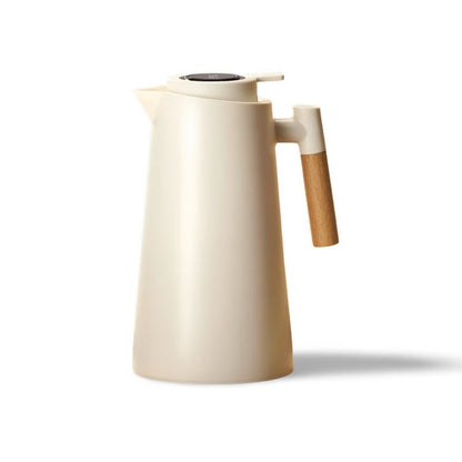 Smart Thermal Jug with Touchscreen and Wood Grip