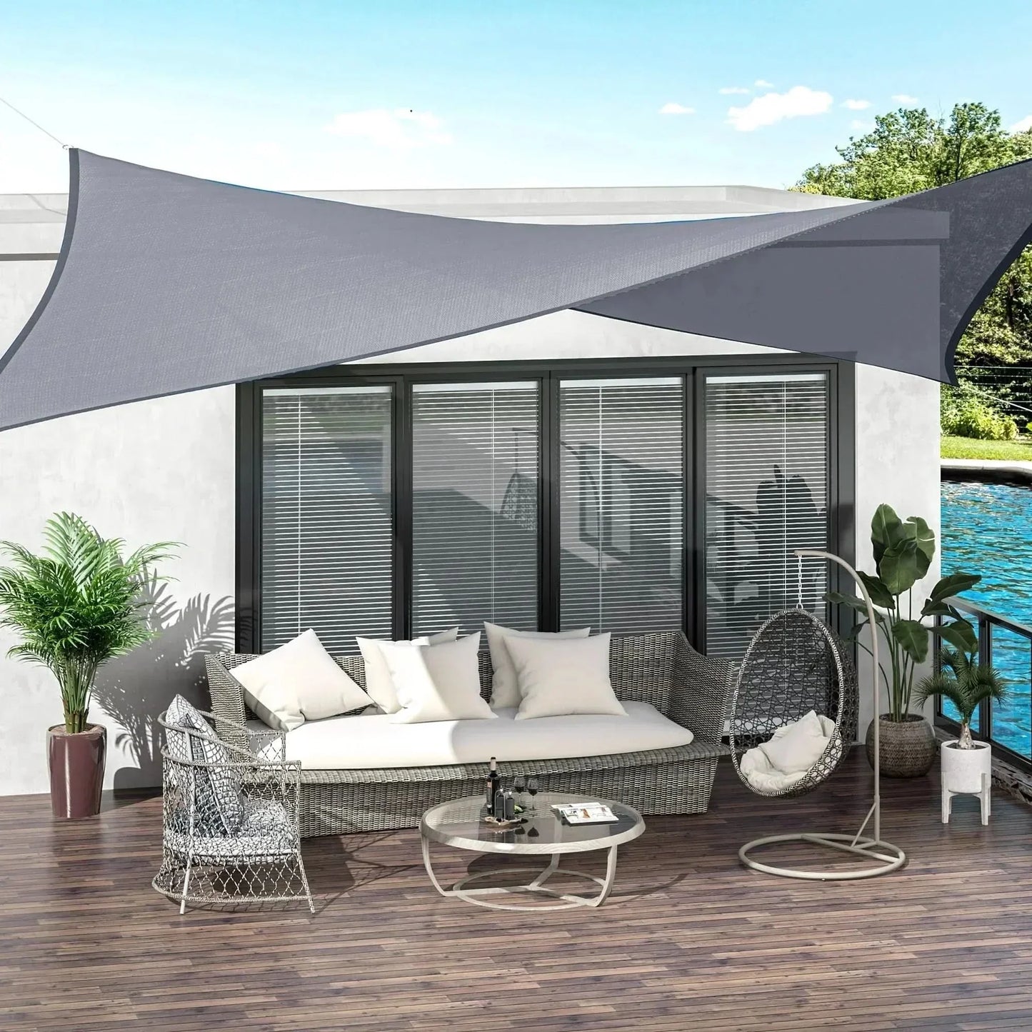 Compact Water Resistant Sun Shade Awning