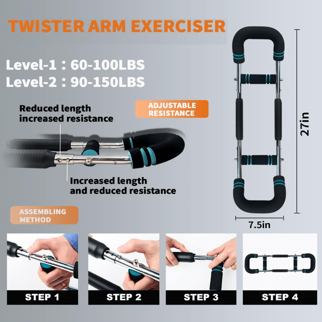 Compact Adjustable Resistance Bar for Home Workout