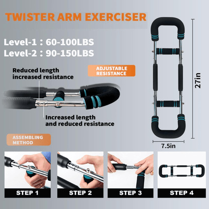 Compact Adjustable Resistance Bar for Home Workout