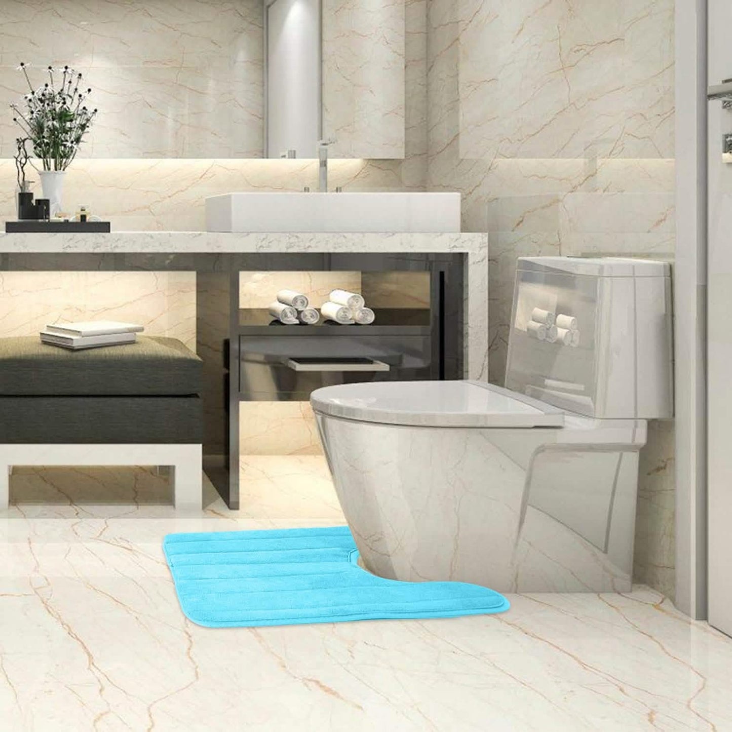 Contoured Anti-Slip Bathroom Mat