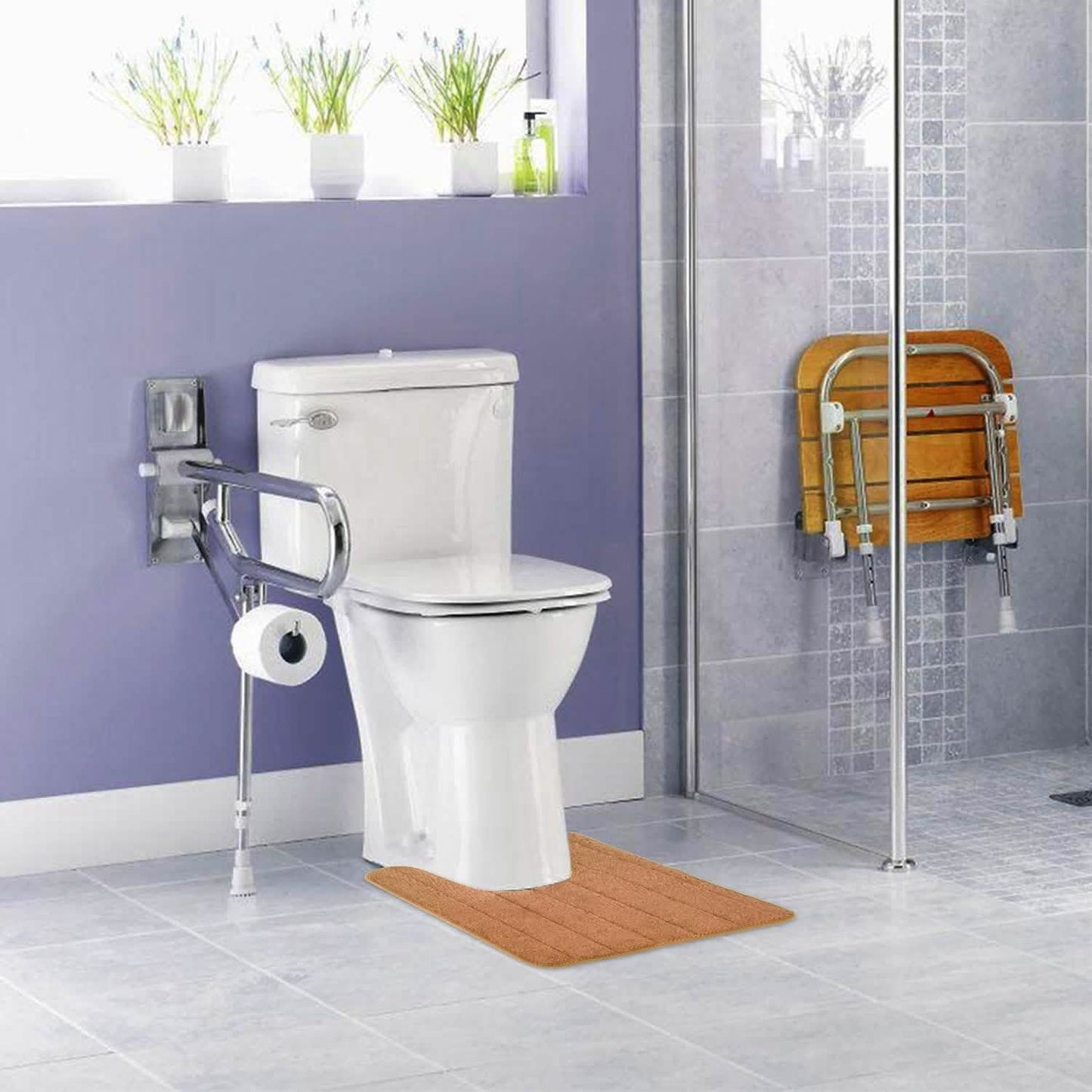 Contoured Anti-Slip Bathroom Mat