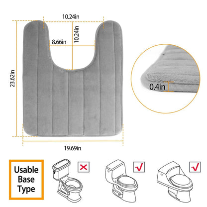 Contoured Anti-Slip Bathroom Mat