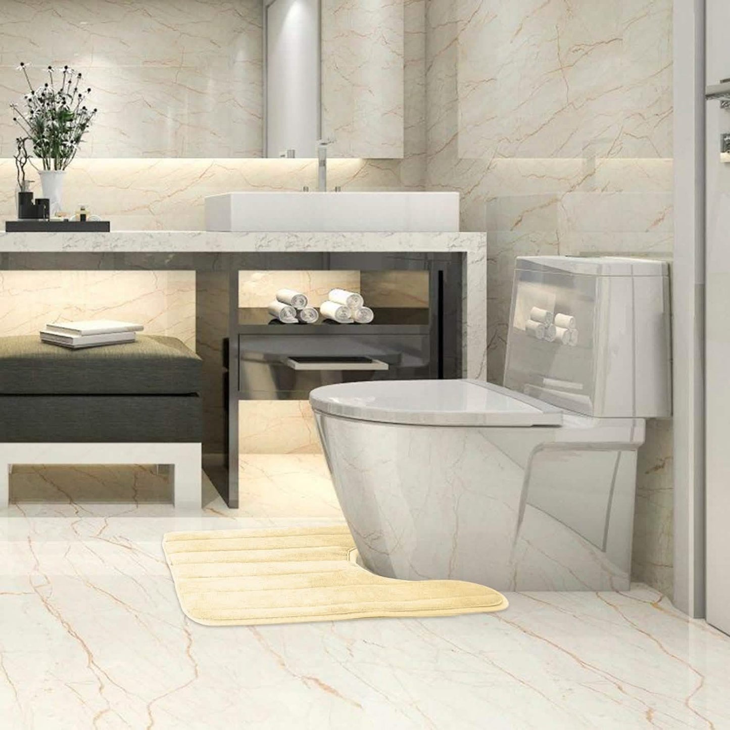 Contoured Anti-Slip Bathroom Mat