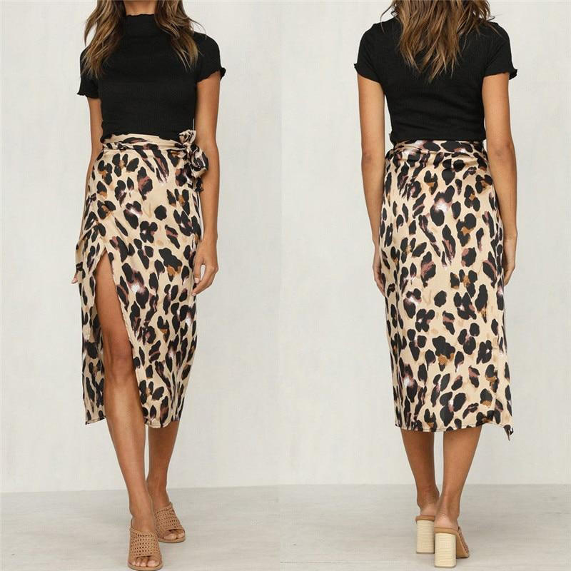 Animal Print Midi Skirt - Befez