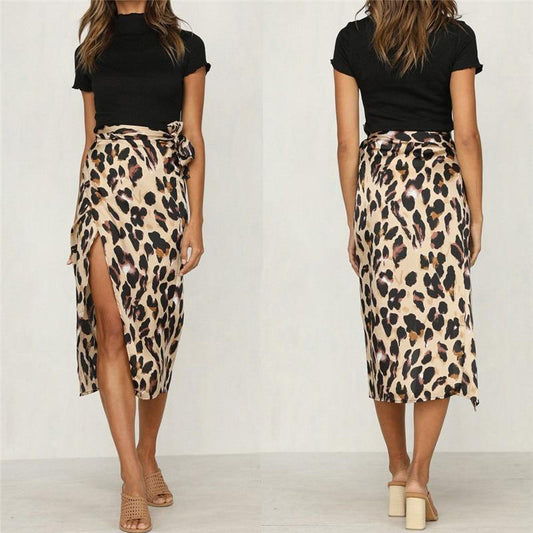 Animal Print Midi Skirt - Befez