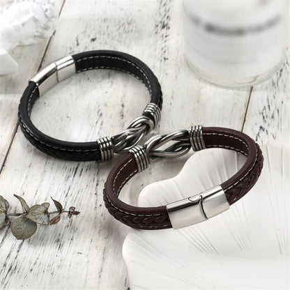 Timeless Love Knot Genuine Leather Bracelet