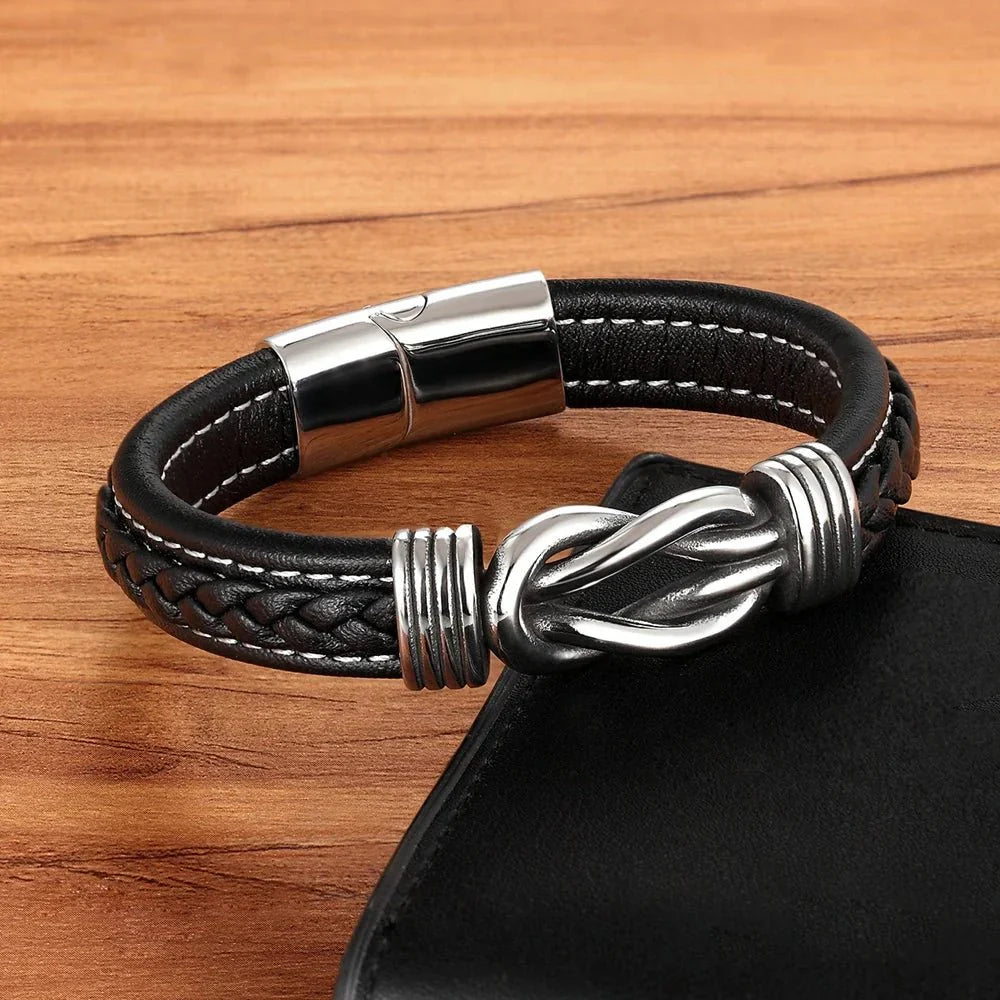 Timeless Love Knot Genuine Leather Bracelet