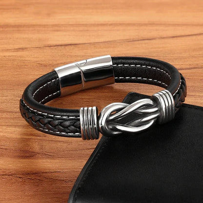 Timeless Love Knot Genuine Leather Bracelet