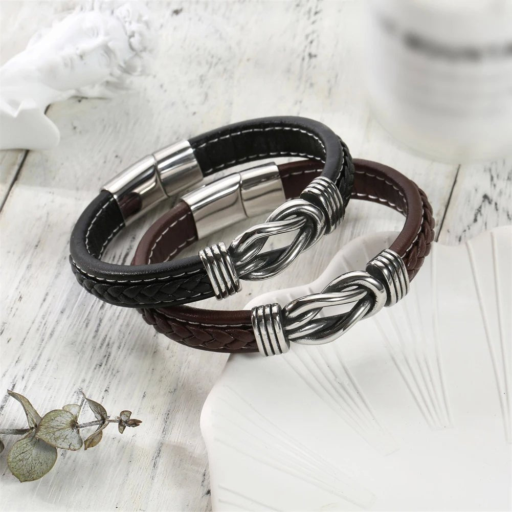 Timeless Love Knot Genuine Leather Bracelet