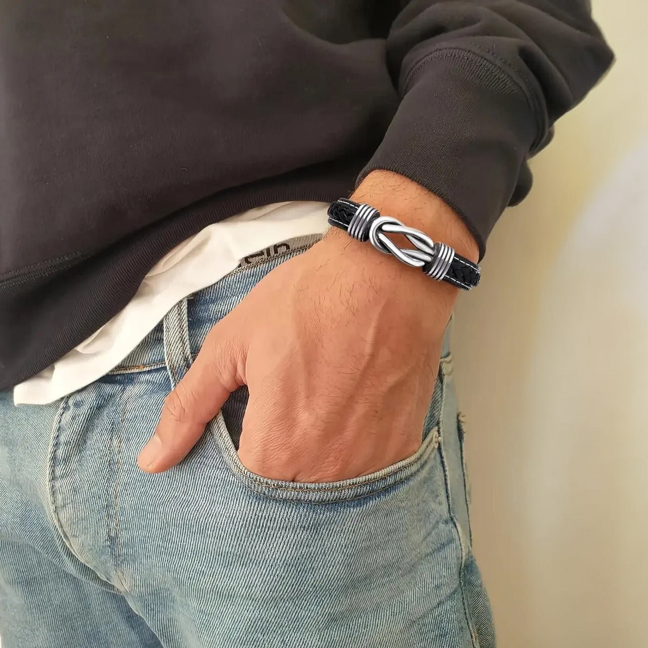 Timeless Love Knot Genuine Leather Bracelet