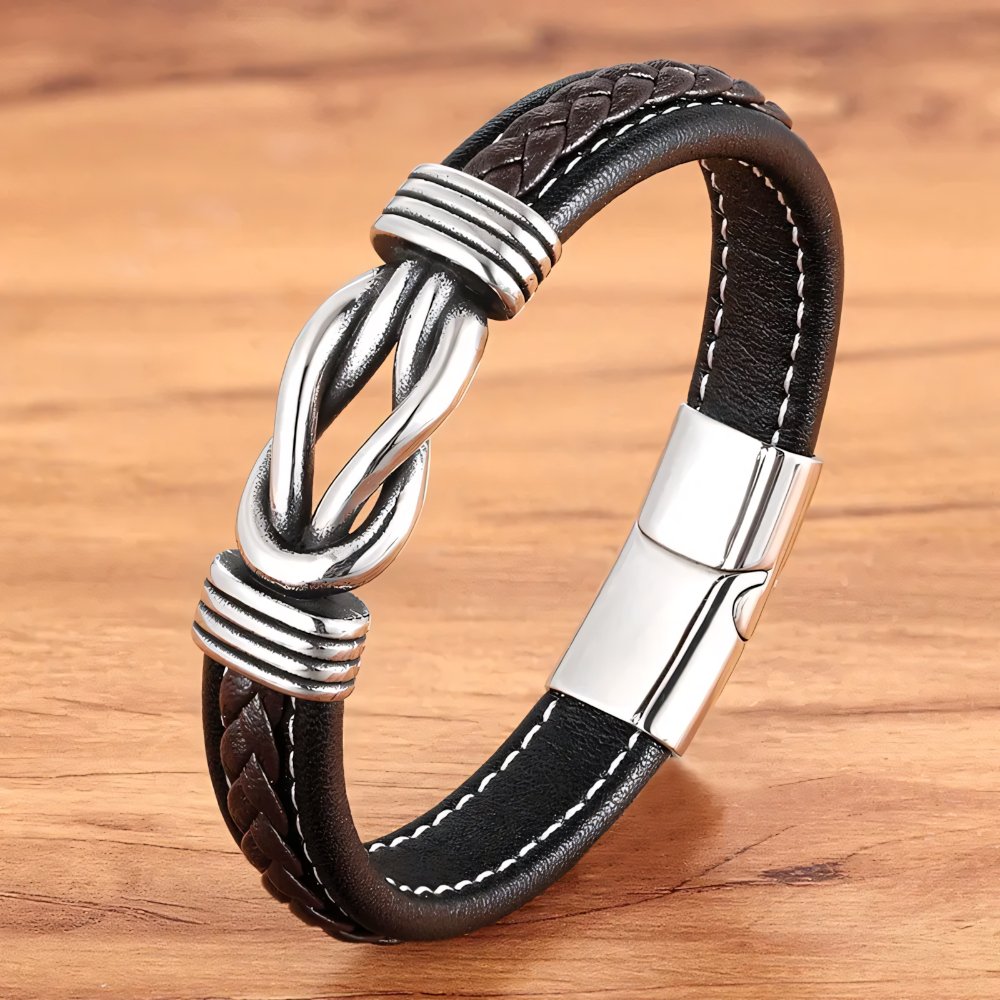 Timeless Love Knot Genuine Leather Bracelet
