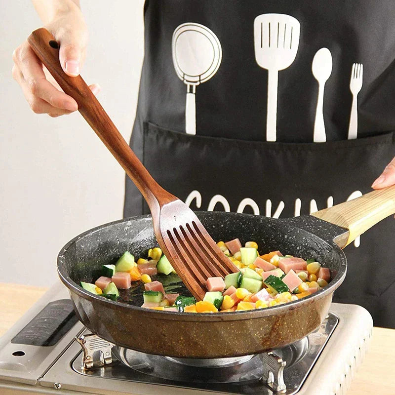 Premium Wooden Kitchen Utensils for Home Cooking
