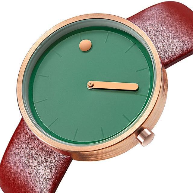 Stylish Men's Quartz Watch Black Leather Strap - Befez