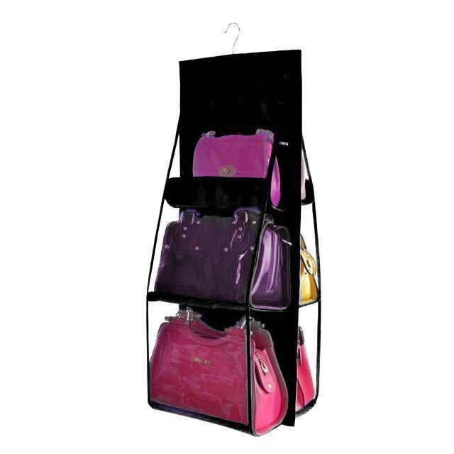 Befez | Overdoor Handbag Holder 6 Pocket Clear Closet Organizer - Befez